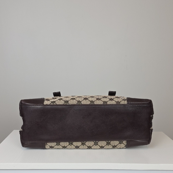 Vintage Jessica Brown Monogram Shoulder Bag with Buckle Accents - Picture 6 of 9
